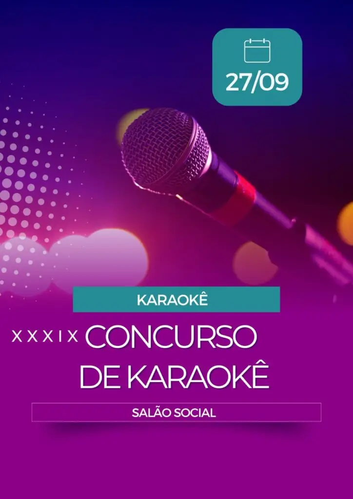 Cartaz do evento Concurso de Karaokê